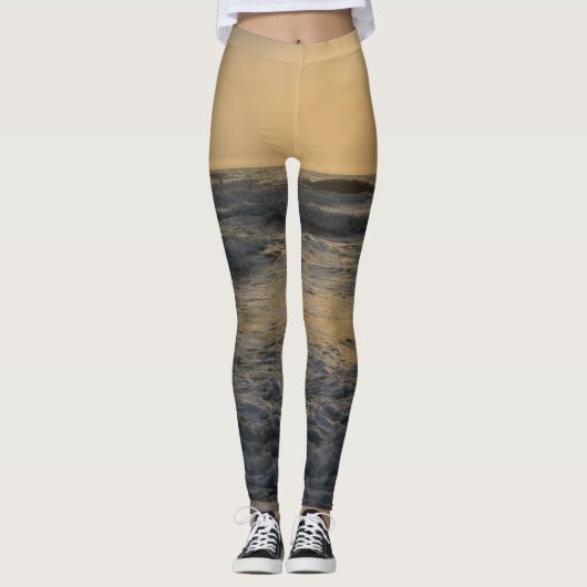 Sunrise en Paddleboarding Leggings (Voorkant)