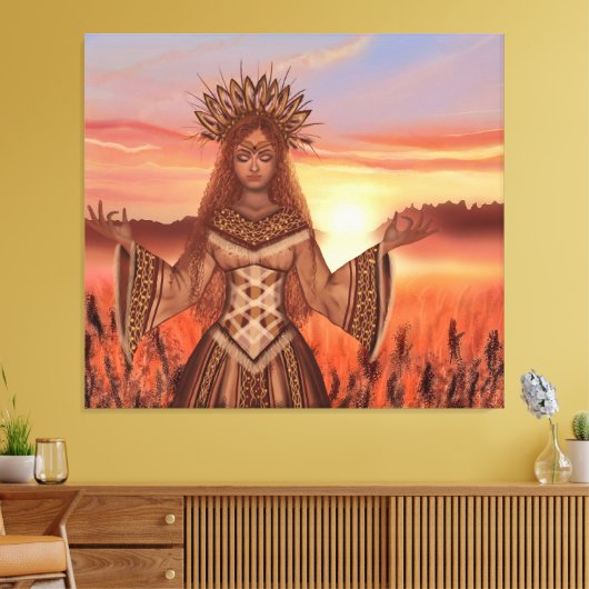 Sunrise - Fantasy Design Canvas Afdruk (Insitu (Woonkamer))