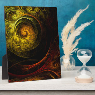 Sunrise Floral Red Abstract Art Plaque Fotoplaat