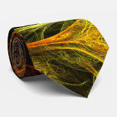 Sunrise Floral Red Abstract Art Stropdas (Opgerold)