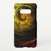 Sunrise Floral Red Abstracte Art Matte Samsung Galaxy Hoesje (Achterkant)