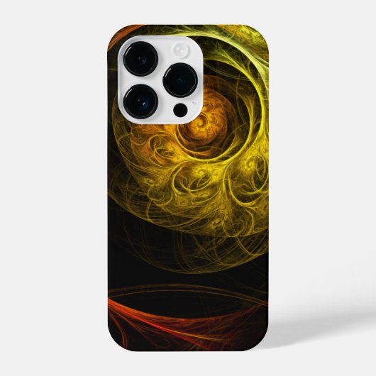 Sunrise Floral Red Abstracte kunst iPhone Hoesje (Achterkant)