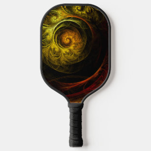 Sunrise Floral Red Abstracte kunst Pickleball Paddle