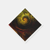 Sunrise Floral Red Abstracte kunst Servetten (Hoek)