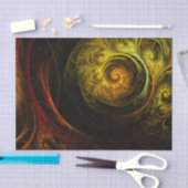 Sunrise Floral Red Abstracte kunst Tissuepapier (Craft)