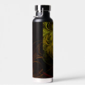 Sunrise Floral Red Abstracte kunst Waterfles (Rechts)