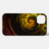 Sunrise Floral Red Abstrait Art iPhone 6 Coque (Verso (horizontal))