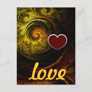Sunrise Floral Red Love Briefkaart