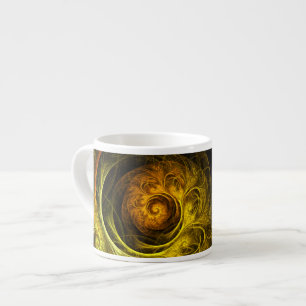 Sunrise Floral Rouge Abstrait Art Espresso Mug