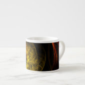 Sunrise Floral Rouge Abstrait Art Espresso Mug (Devant droit)