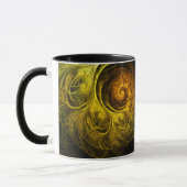 Sunrise Floral Rouge Abstrait Café Mug (Gauche)
