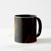 Sunrise Floral Rouge Abstrait Café Mug (Devant droit)