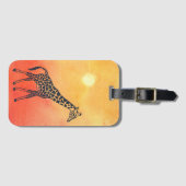 Sunrise Giraffe Bagagelabel (Voorkant (horizontaal))