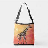 Sunrise Giraffe Crossbody Tas (Voorkant)