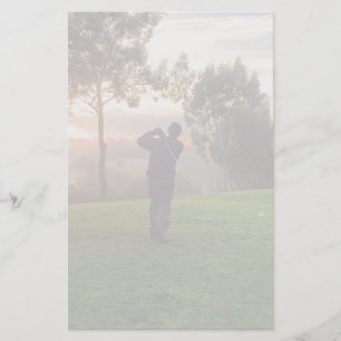 Sunrise Golfer Briefpapier