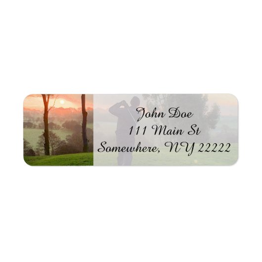 Sunrise Golfer Etiket (Voorkant)