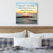 SUNRISE HEBREWS 11:1 PHOTO DESIGN CANVAS AFDRUK (Insitu (Slaapkamer))