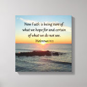 SUNRISE HEBREWS 11:1 PHOTO DESIGN CANVAS AFDRUK (Voorkant)