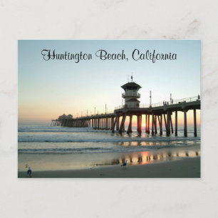 Sunrise Huntington Beach Pier California Post Card Briefkaart