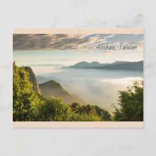 Sunrise in Alishan, Taiwan Briefkaart