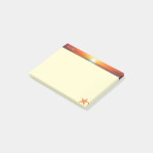 Sunrise, kalligrafie en zee ster op ivoor post-it® notes (Schuin)