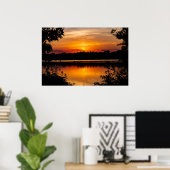 "Sunrise Lake" Poster/Wall Decor Poster (Thuiskantoor)