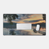 Sunrise Lake Uitzicht Schilderachtig Waterfront Fo Bureaumat (Keyboard & Muis)