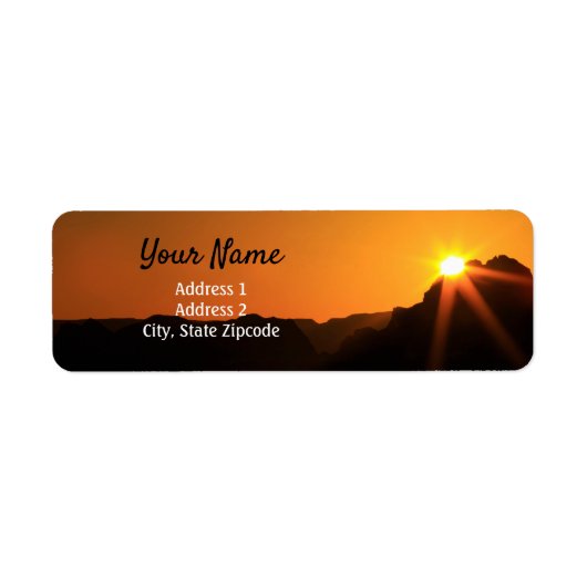 Sunrise Landscape Return Label (Voorkant)