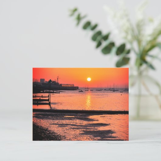 Sunrise, Leigh-on-zee, Essex, Engeland, Verenigd K Briefkaart (Staand voorkant)