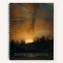 Sunrise Leo Tolstoy Happiness Quote Black Journal Notitieboek