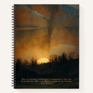 Sunrise Leo Tolstoy Happiness Quote Black Journal Notitieboek