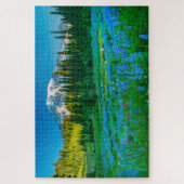 Sunrise Lupine en Mount Rainer Legpuzzel (Verticaal)