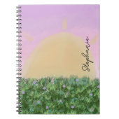 Sunrise Meadow gepersonaliseerd - aangepaste paste Notitieboek (Voorkant)