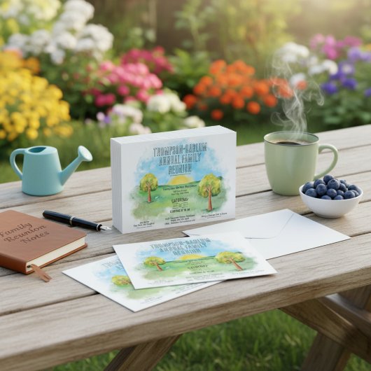 Sunrise Meadows Family Reunion Invitation Carte po