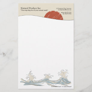 Sunrise met waterspatbriefje briefpapier