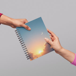 Sunrise & Moon esthetische spiraal Notitieboek