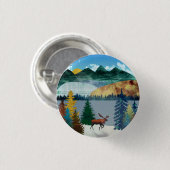 Sunrise Moose Ronde Button 3,2 Cm (Voorkant /achterkant)