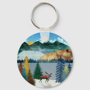 Sunrise Moose Sleutelhanger