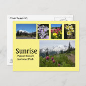 Sunrise (Mount Rainier) Collage 2 Briefkaart (Voorkant / Achterkant)