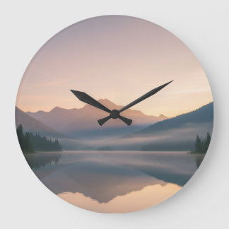 Sunrise Mountain Muur Klok - Kalme Natuur Ontwerp