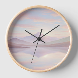 Sunrise Mountain Muur Klok - Vreedzame Natuur Desi