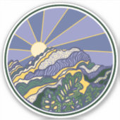 Sunrise Mountains Sticker (Voorkant)