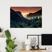 Sunrise | Nationaal park Yosemite Poster (Thuiskantoor)