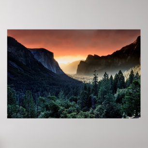 Sunrise   Nationaal park Yosemite Poster