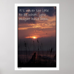 Sunrise "Nooit te laat" Poster Print