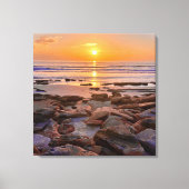 Sunrise ocean shoreline Canvas Afdruk (Voorkant)