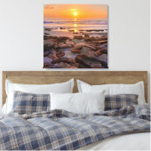 Sunrise ocean shoreline Canvas Afdruk (Insitu (Slaapkamer))