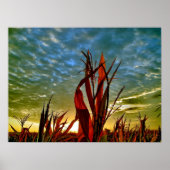 Sunrise op Cornfield Poster (Voorkant)