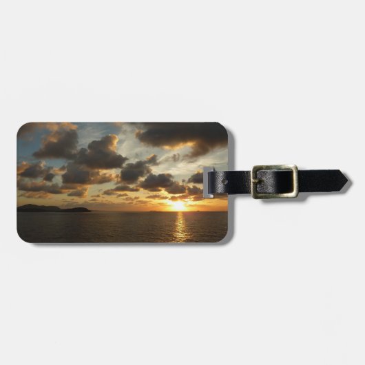 Sunrise op de Amerikaanse Maagdeneilanden in St. T Bagagelabel (Voorkant horizontaal)
