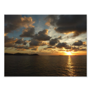 Sunrise op de Amerikaanse Maagdeneilanden in St. T Foto Afdruk